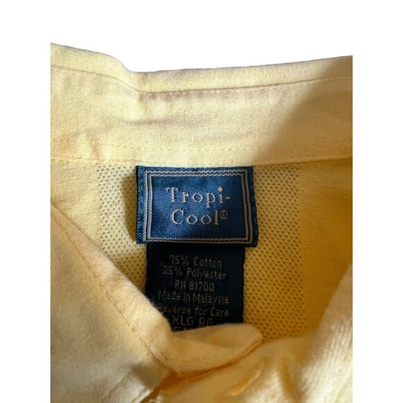 Tropi-Cool XLG RG Mens Short Sleeve Banded Hem Knit Polo Casual Shirt VTG - Picture 3 of 5